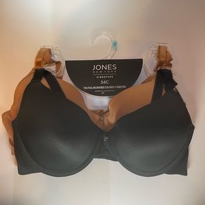 NWT- JONES NEW YORK SIGNATURE BRA’S. 2 bra’s in a set. SZ 34C